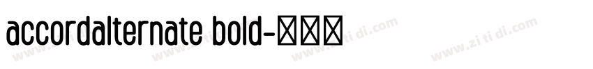 accordalternate bold字体转换